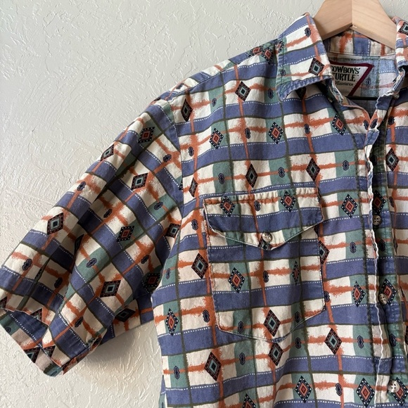 Cowboys’ Turtle Association Southwestern Print Shirt – Medium - Picture 4 of 9